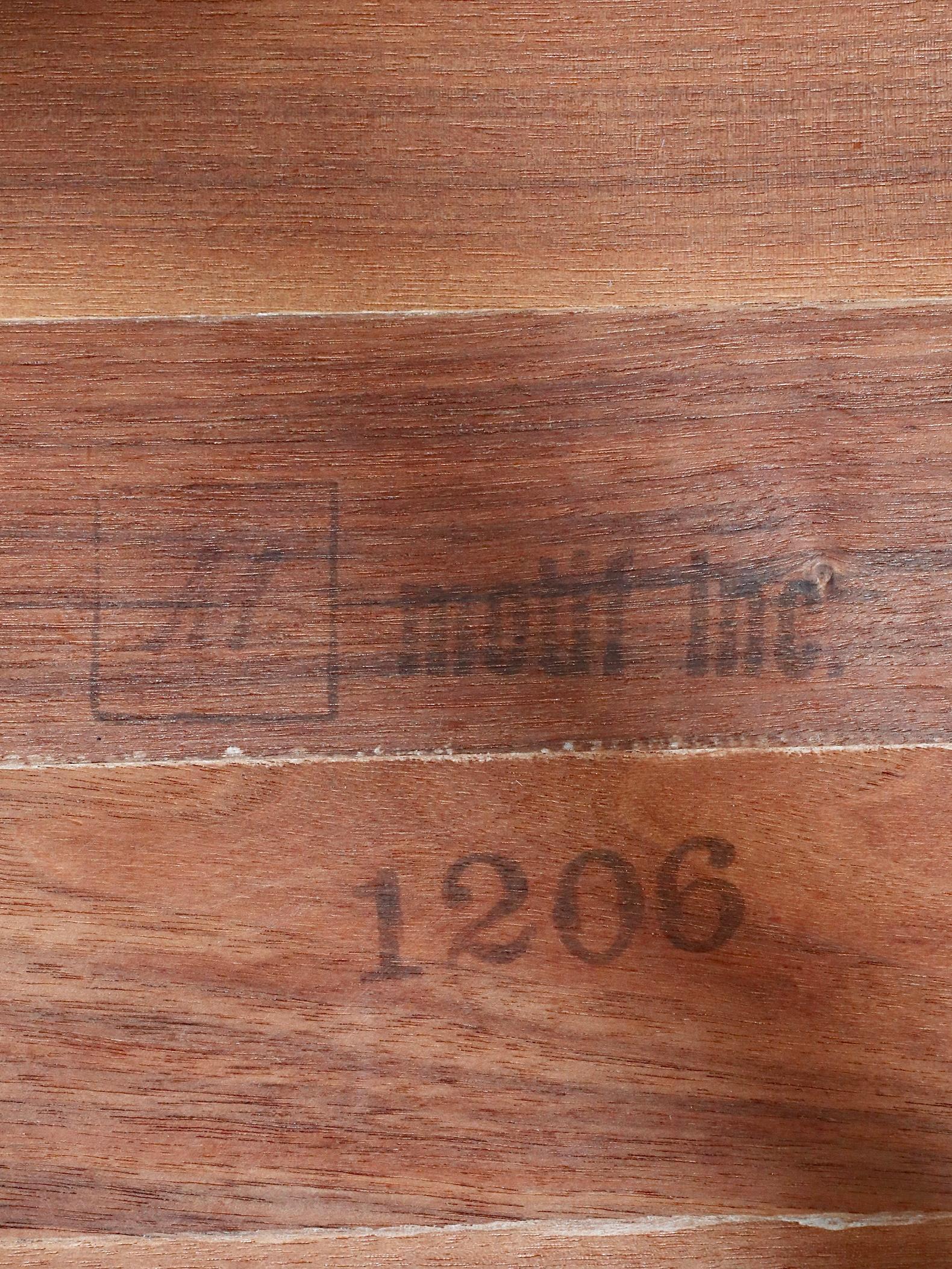 Newly Refinished - Mid-Century Modern Hexagonal Walnut Side Table For Sale 5