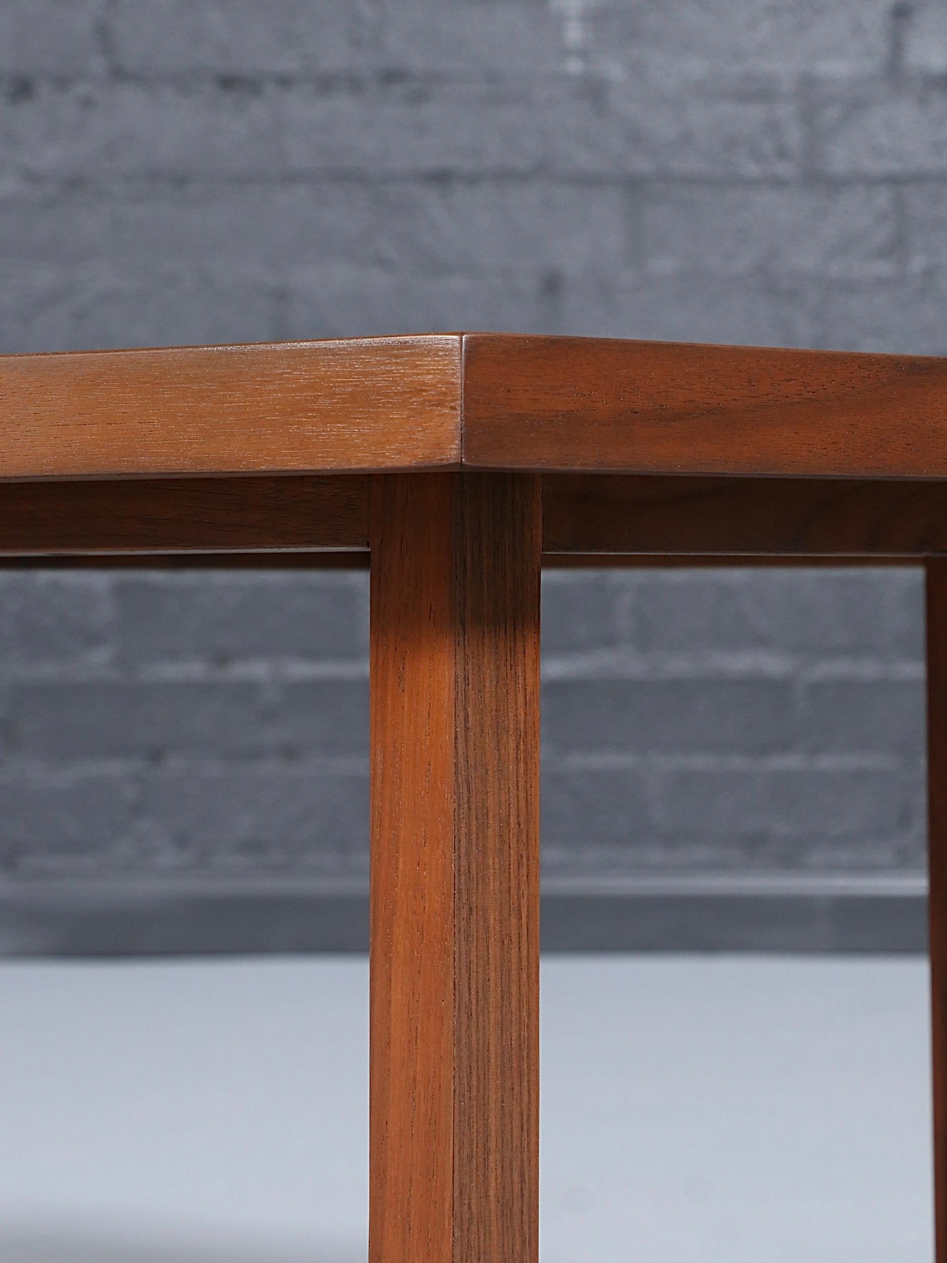 Newly Refinished - Mid-Century Modern Hexagonal Walnut Side Table For Sale 3