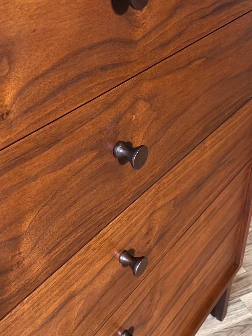 Newly Refinished - Mid-Century Modern Highboy Dresser by Richard Artschwager For Sale 4