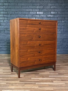 Newly Refinished - Mid-Century Modern Highboy Dresser by Richard Artschwager