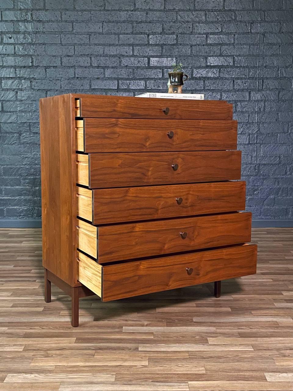 American Newly Refinished - Mid-Century Modern Highboy Dresser by Richard Artschwager For Sale