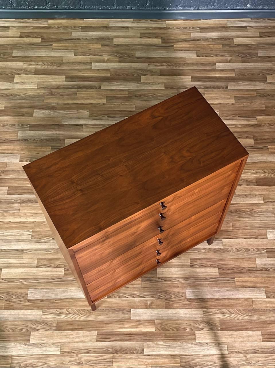 Walnut Newly Refinished - Mid-Century Modern Highboy Dresser by Richard Artschwager For Sale