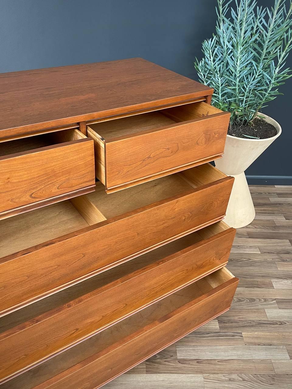 Mid-20th Century Newly Refinished - Mid-Century Modern Highboy Dresser