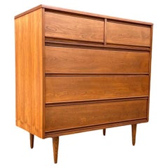 Newly Refinished - Mid-Century Modern Highboy Dresser