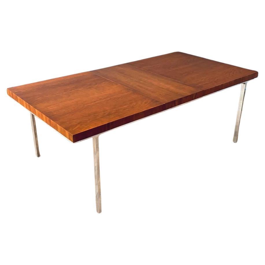 Newly Refinished - Mid-Century Modern Large Expanding Dining Table  For Sale