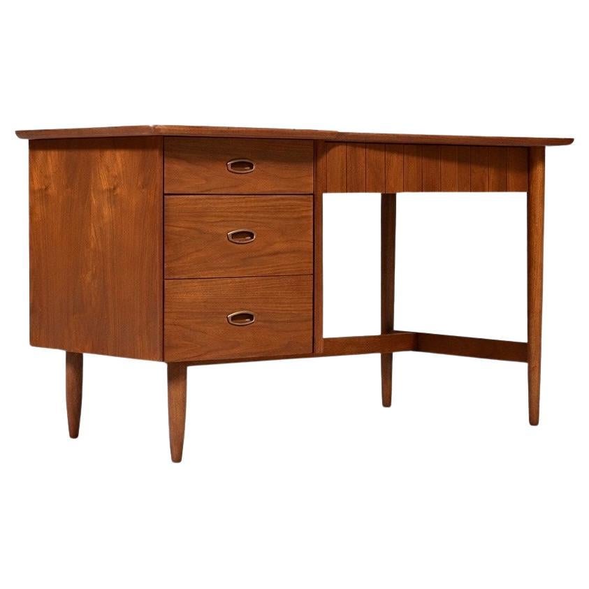 Newly Refinished - Mid-Century Modern “Mainland” Walnut Writing Desk by Hooker