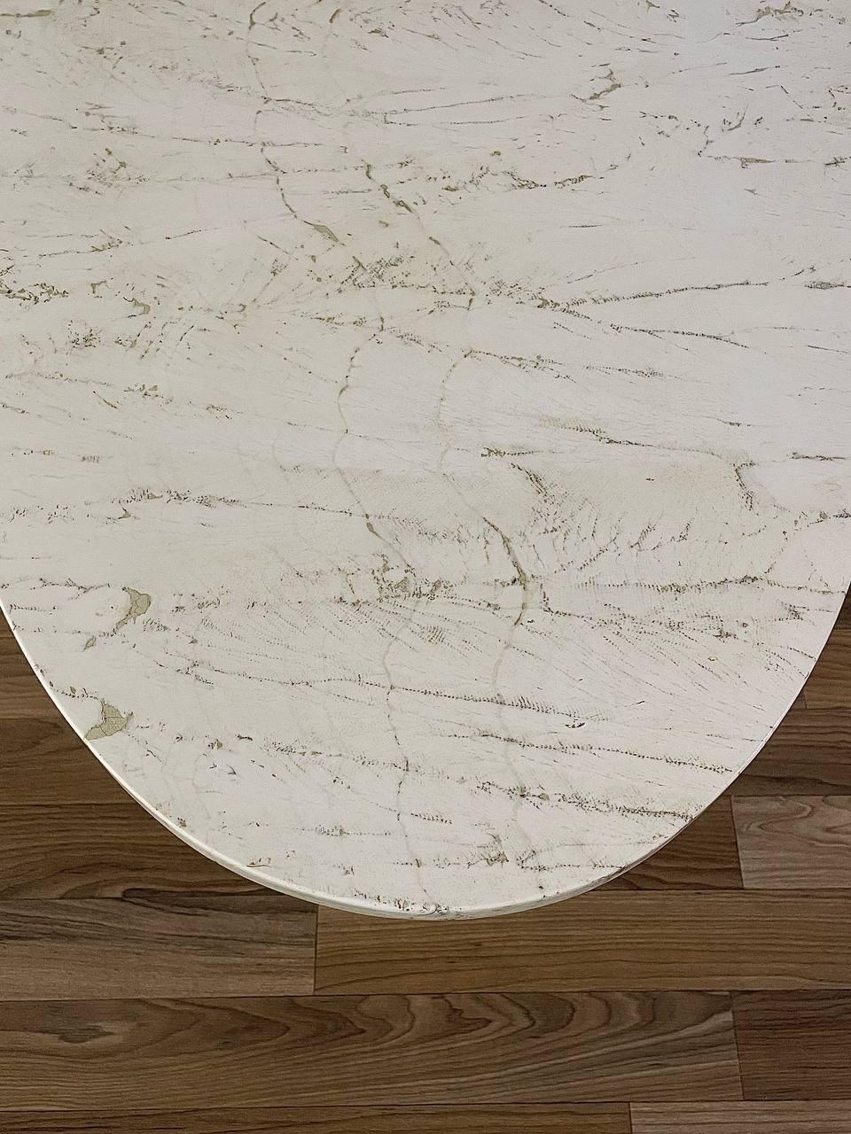 Newly Refinished - Mid-Century Modern Marble Surfboard Style Coffee Table 5