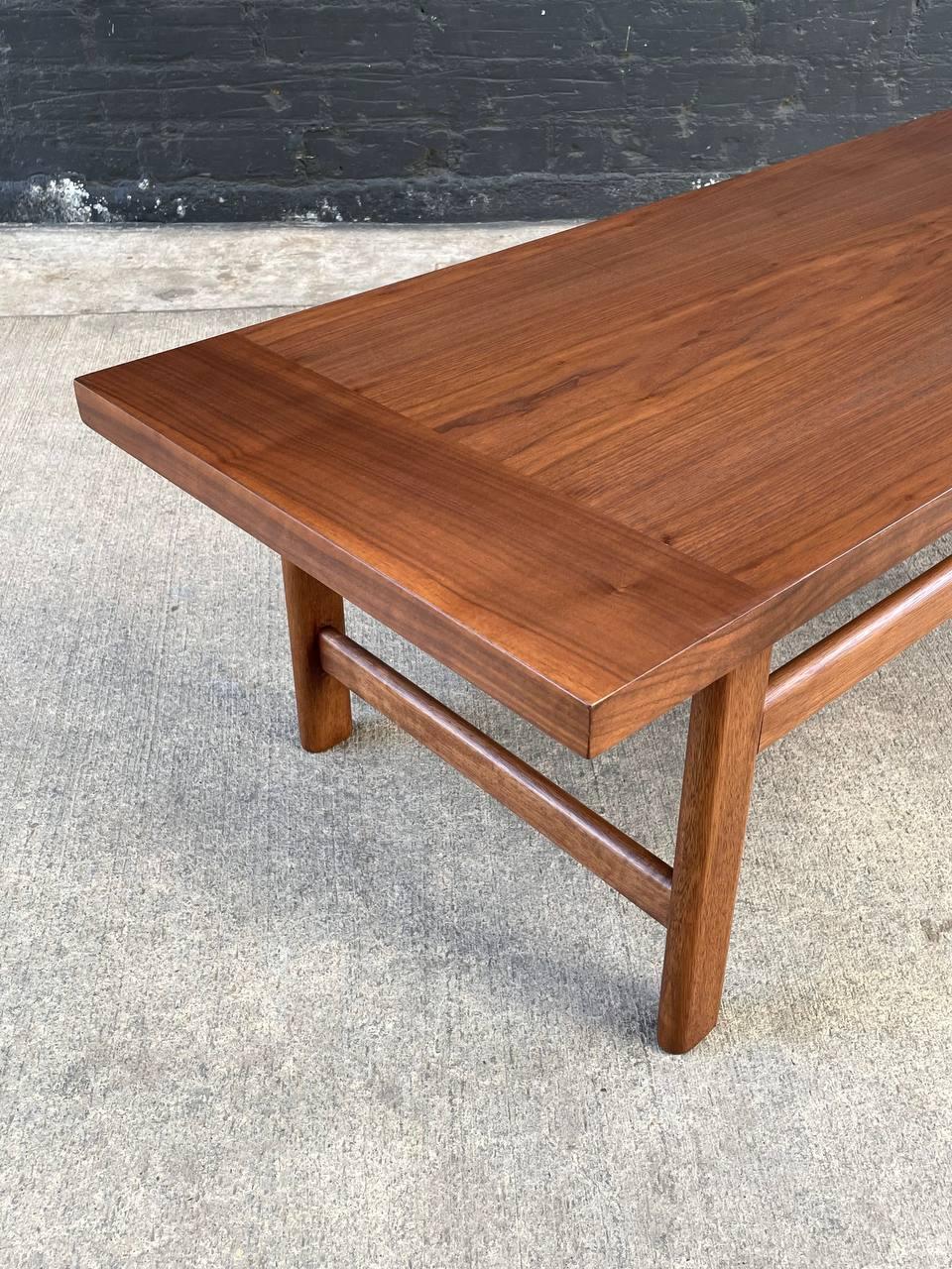 Newly Refinished - Mid-Century Modern Minimalist Walnut Coffee Table by Lane 2