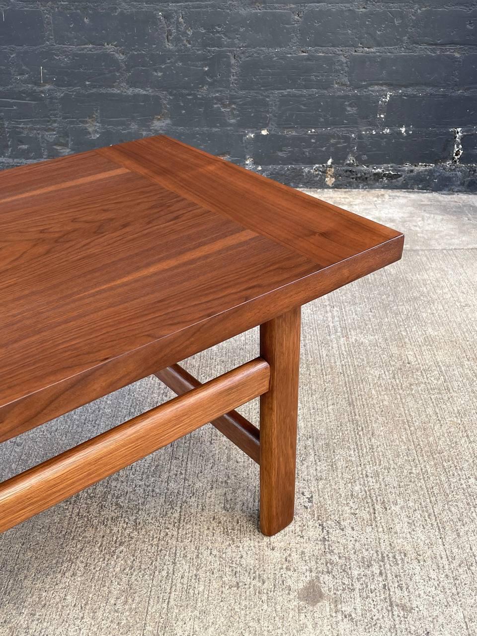 Newly Refinished - Mid-Century Modern Minimalist Walnut Coffee Table by Lane 3