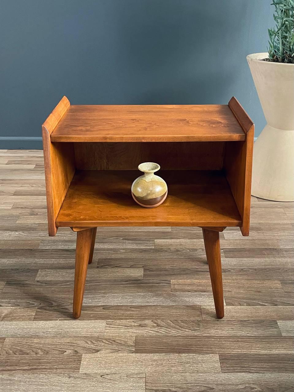 Newly Refinished - Mid-Century Modern Night Stand by Crawford In Excellent Condition In Los Angeles, CA