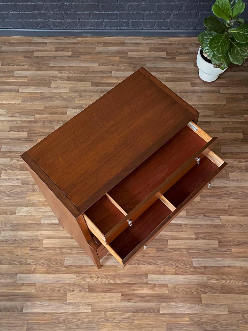Mid-20th Century Newly Refinished -Mid-Century Modern “Profile” Highboy Dresser by John Van Koert