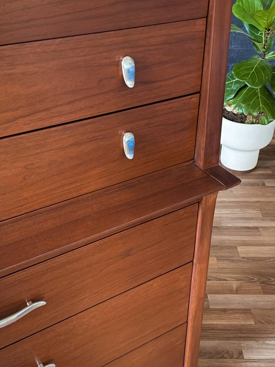 Newly Refinished -Mid-Century Modern “Profile” Highboy Dresser by John Van Koert 1
