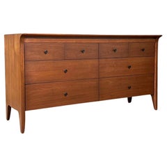 Newly Refinished -Mid-Century Modern “Profile” Walnut Dresser by John Van Koert