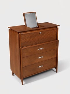 Newly Refinished - Mid-Century Modern “Projection” Highboy Dresser