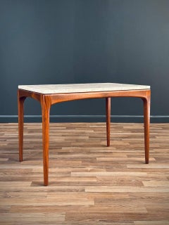 Newly Refinished - Mid-Century Modern “Rhythm” Marble Side Table by Lane