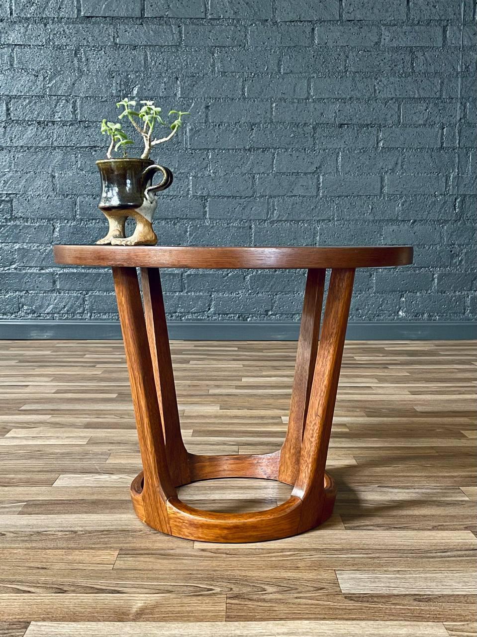 Mid-20th Century Newly Refinished - Mid-Century Modern “Rhythm” Round Side Table by Lane