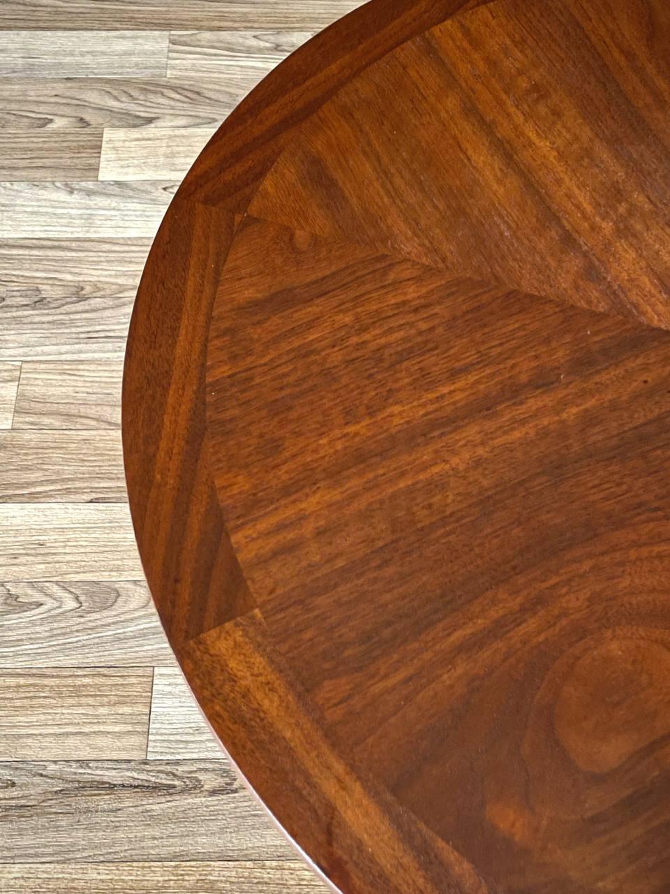 Newly Refinished - Mid-Century Modern “Rhythm” Round Side Table by Lane 1