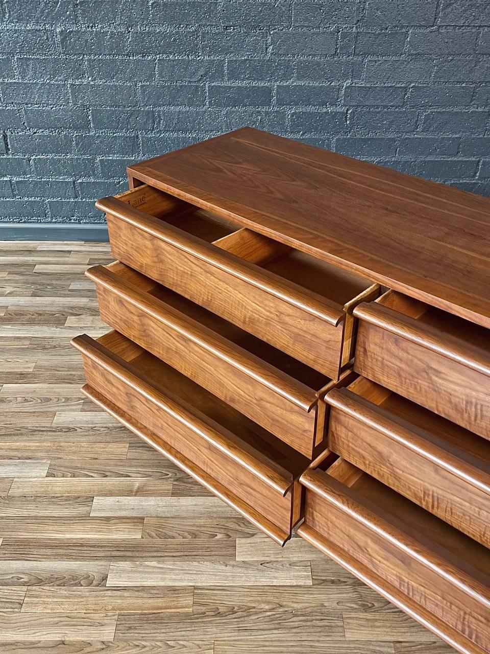 Newly Refinished - Mid-Century Modern “Rhythm” Walnut Dresser by Lane 1