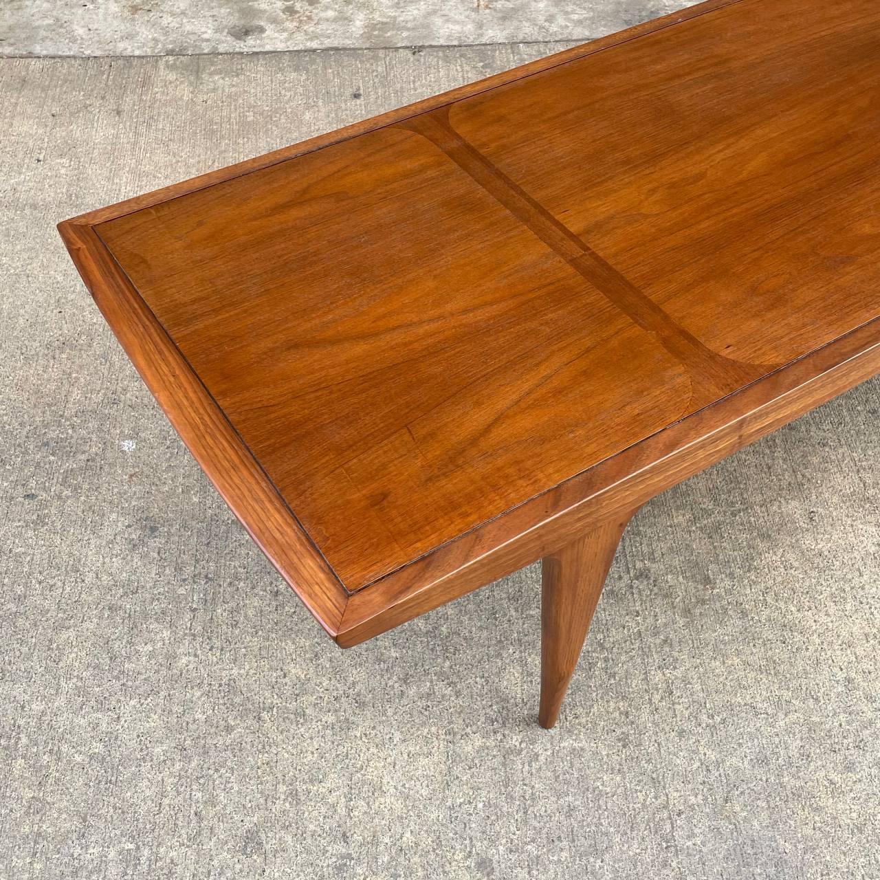 Mid-20th Century Newly Refinished - Mid-Century Modern Sculpted Walnut Coffee Table For Sale
