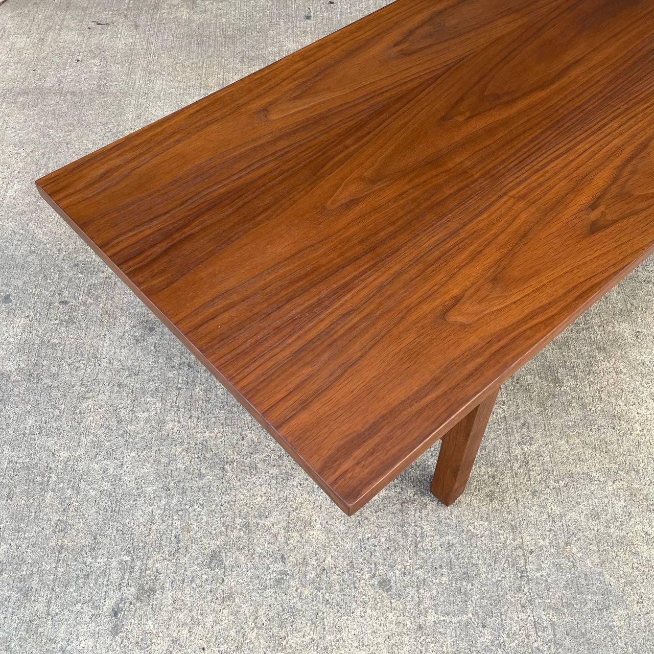 Newly Refinished - Mid-Century Modern Sculpted Walnut Coffee Table For Sale 1