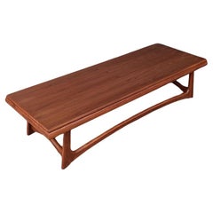 Retro Newly Refinished - Mid-Century Modern Sculpted Walnut Coffee Table