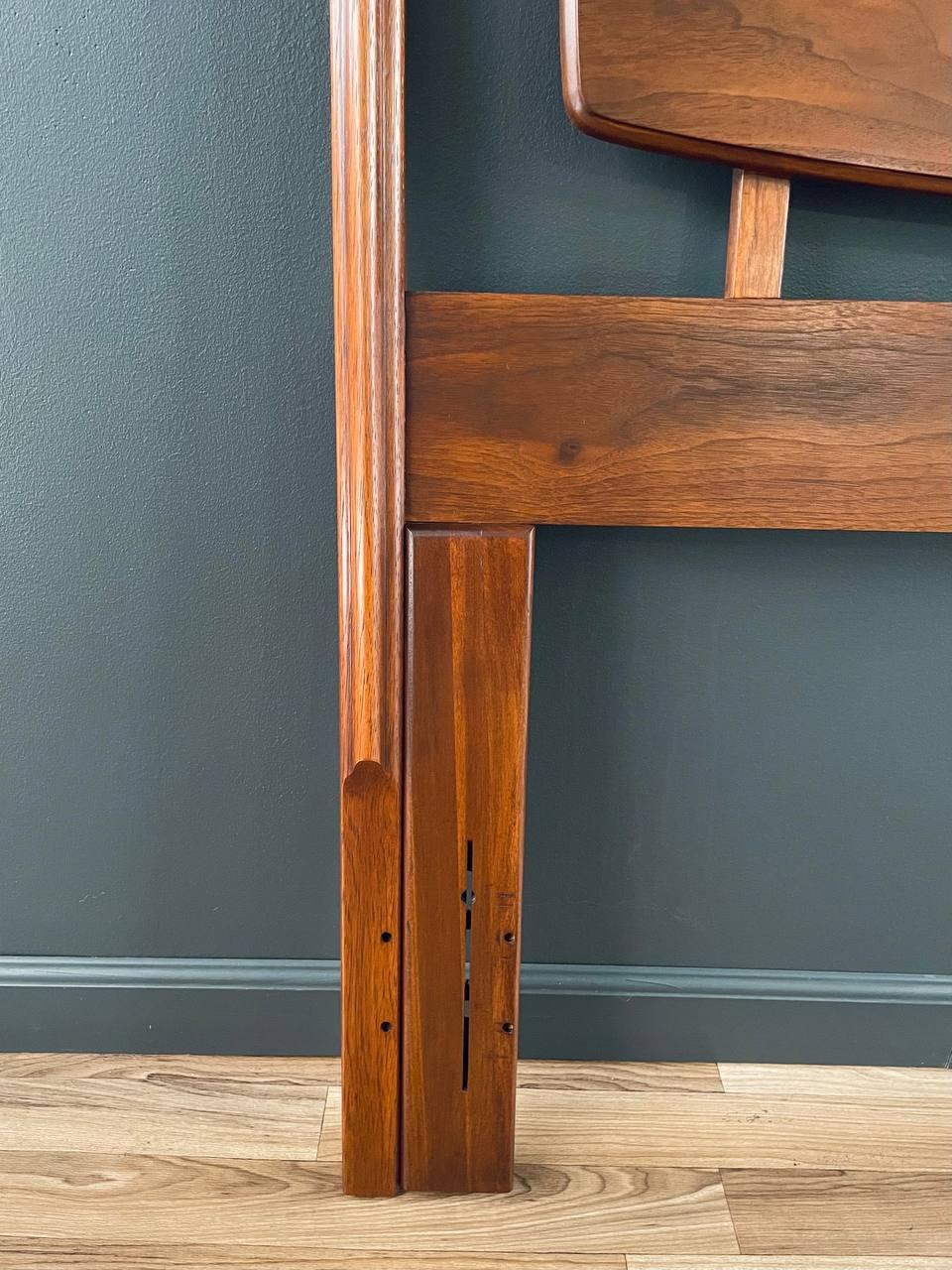 Newly Refinished - Mid-Century Modern Sculpted Walnut Headboard by Lane 3