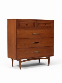 Newly Refinished - Mid-Century Modern “Sculptra” Highboy Dresser by Broyhill