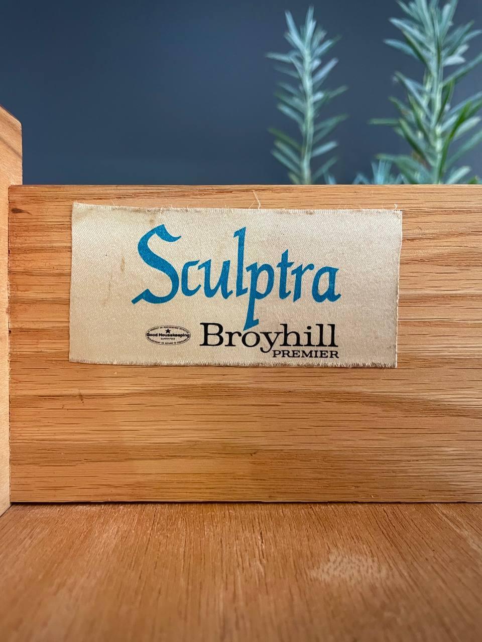 Newly Refinished - Mid-Century Modern “Sculptra” Walnut Credenza by Broyhill 5