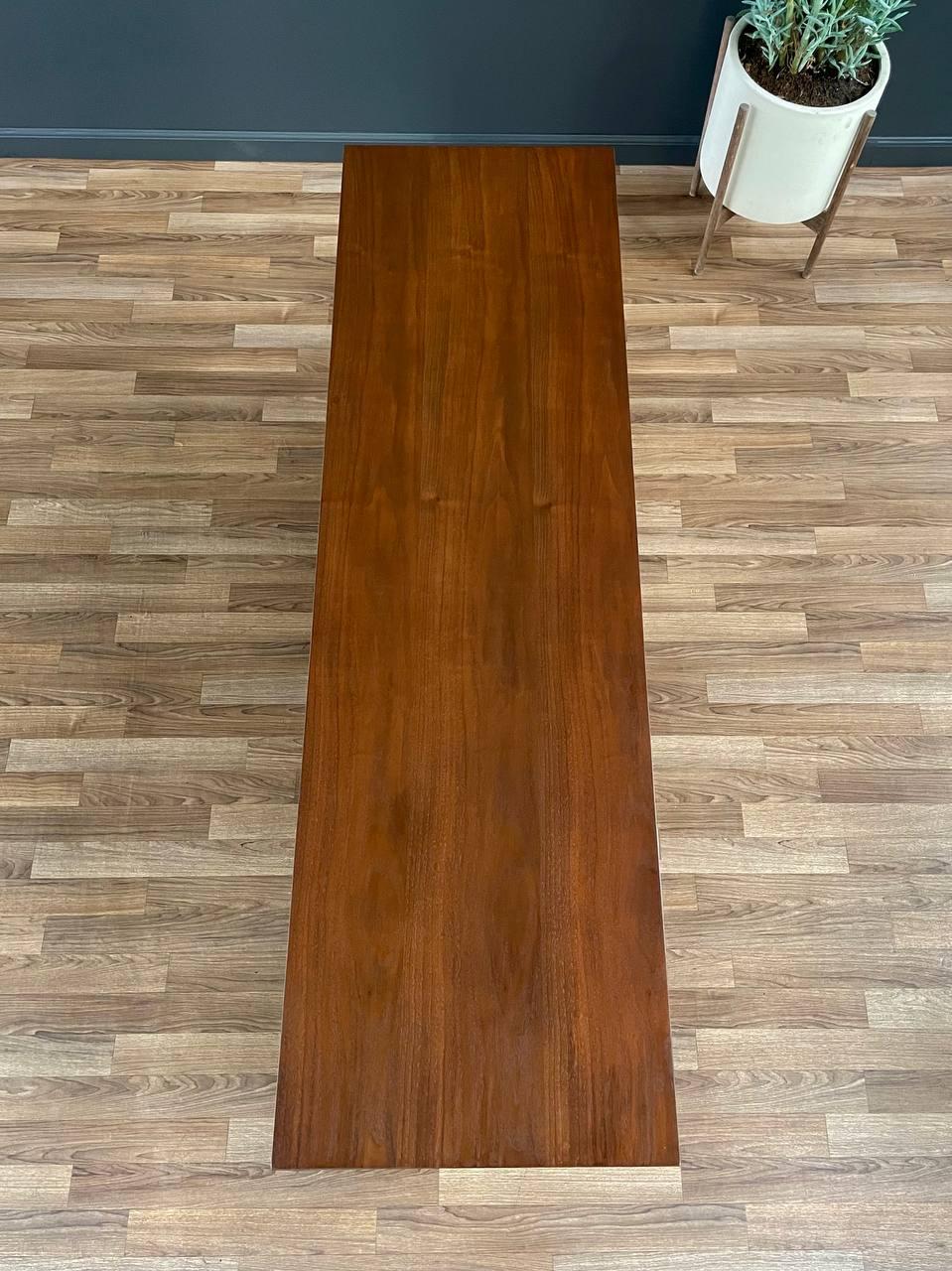 Newly Refinished - Mid-Century Modern “Sculptra” Walnut Credenza by Broyhill 3