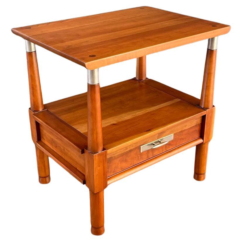Newly Refinished - Mid-Century Modern Solid Cherry Side Table Willet Furniture