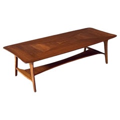 Newly Refinished - Mid-Century Modern Stingray Style Walnut Coffee Table