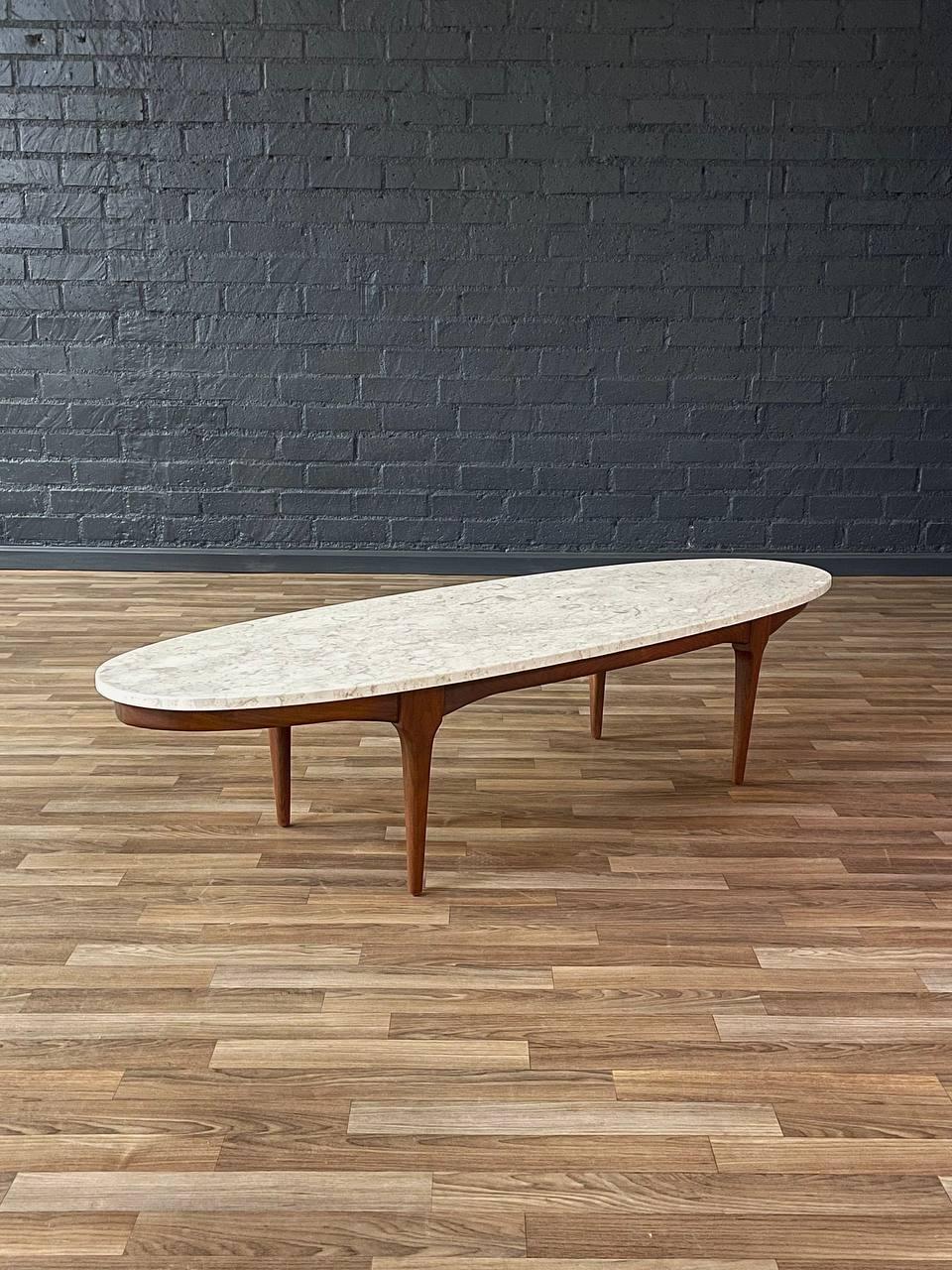 Condition:
Newly Refinished Base,  Original Marble 

With over 15 years of experience, our workshop has followed a careful process of restoration, showcasing our passion and creativity for vintage designs that can seamlessly be incorporated with