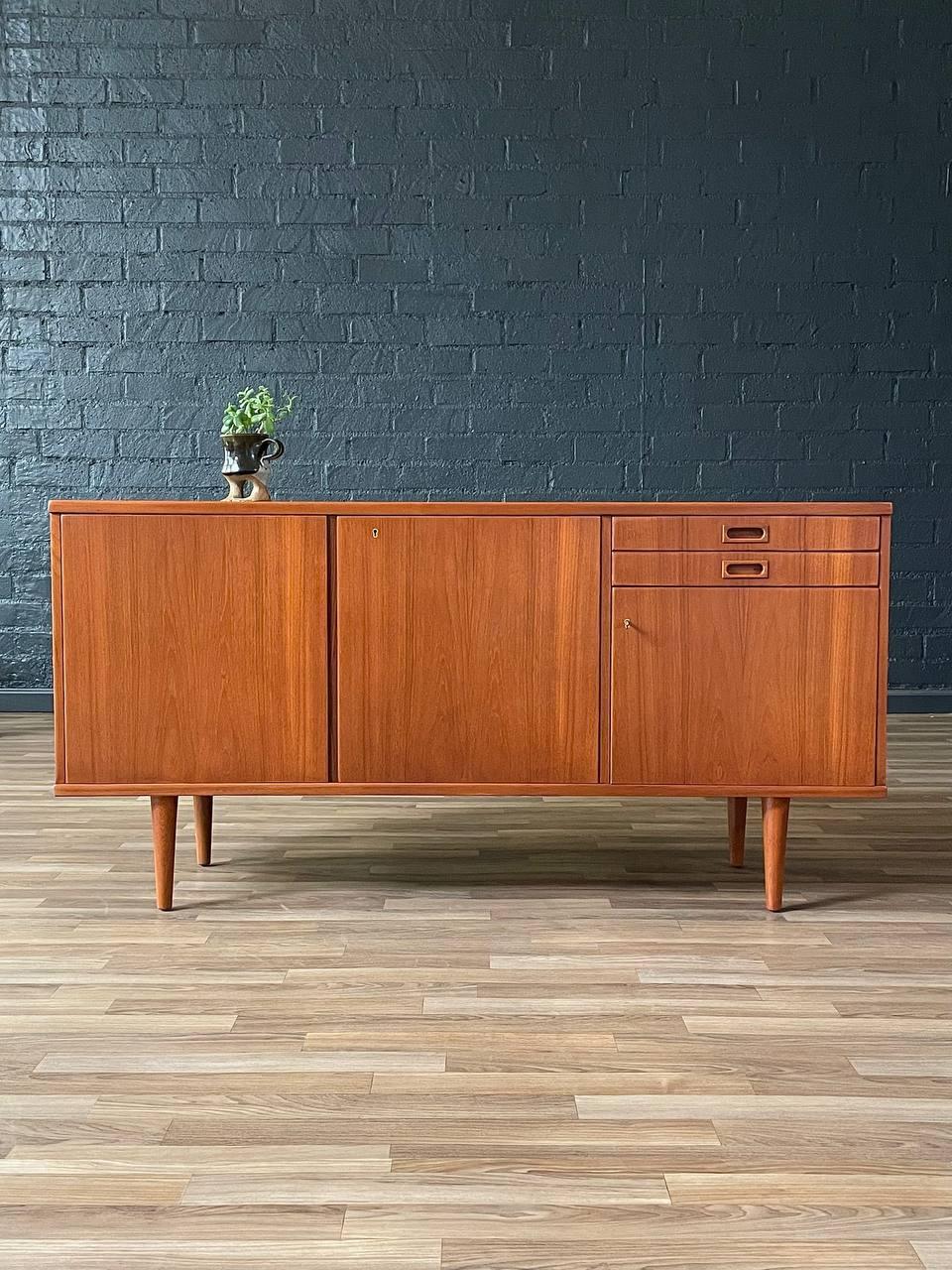 Birch Newly Refinished - Mid-Century Modern Teak Credenza