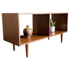 Newly Refinished - Mid-Century Modern Walnut Bookcase / Credenza