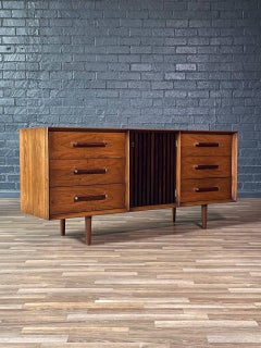 Newly Refinished - Mid-Century Modern “Tower Suite” Rosewood & Pecan Dresser
