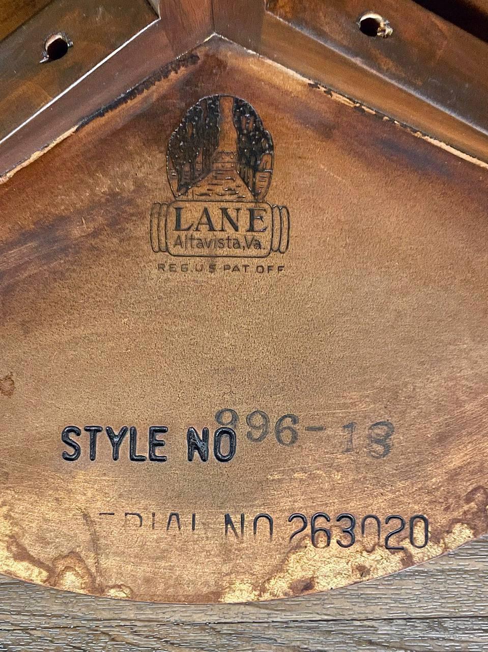 Newly Refinished - Mid-Century Modern Tripod Walnut Side Table by Lane For Sale 4