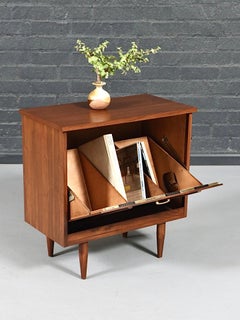 Newly Refinished - Mid Century Modern Vinyl Record Cabinet by Lane