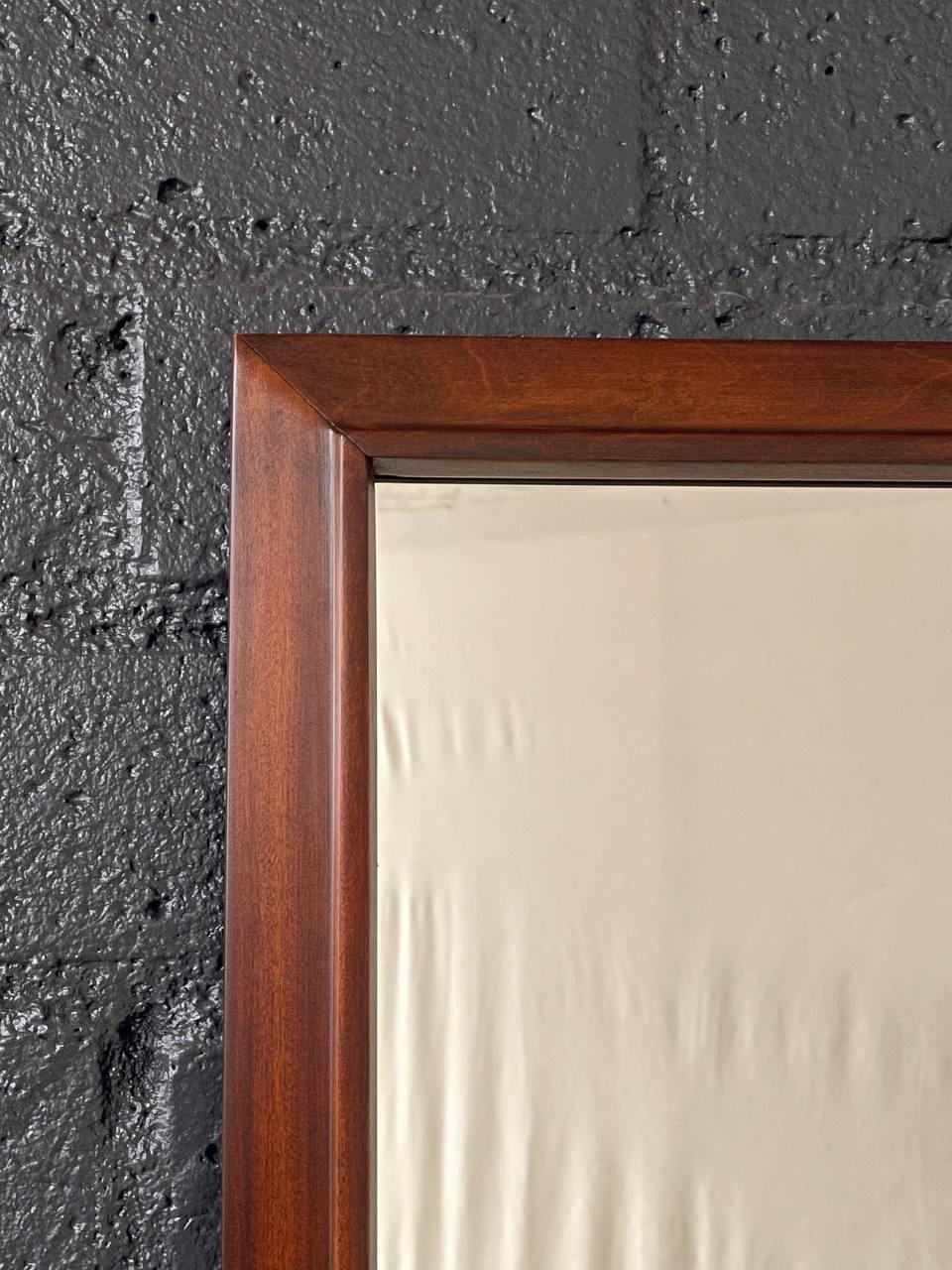 Newly Refinished - Mid-Century Modern Wall-Hanging Sculpted Mirror 1