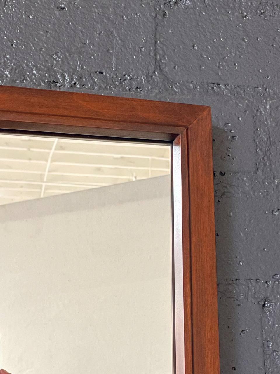 Newly Refinished - Mid-Century Modern Wall-Hanging Sculpted Mirror 3