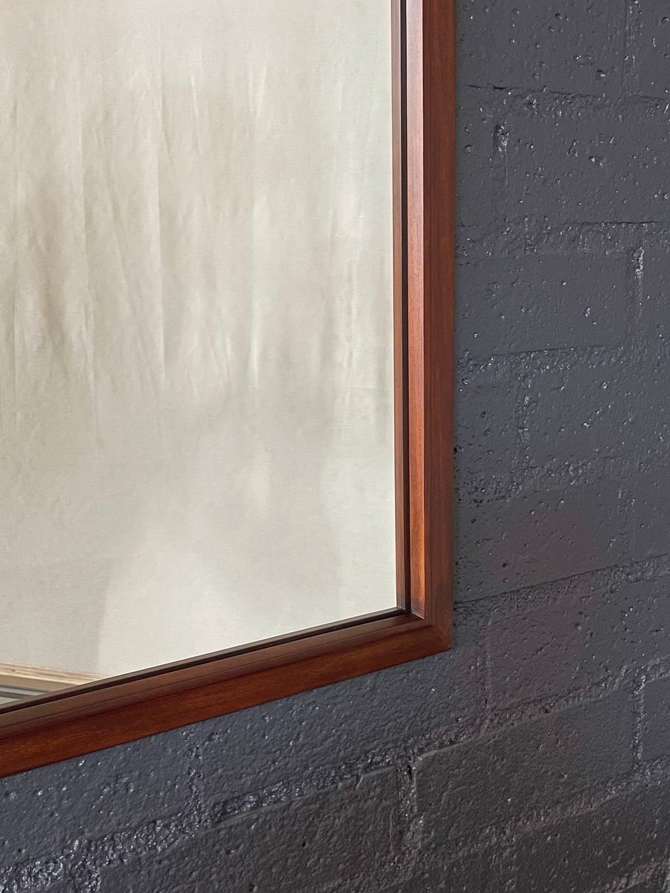 Newly Refinished - Mid-Century Modern Wall-Hanging Sculpted Mirror 4