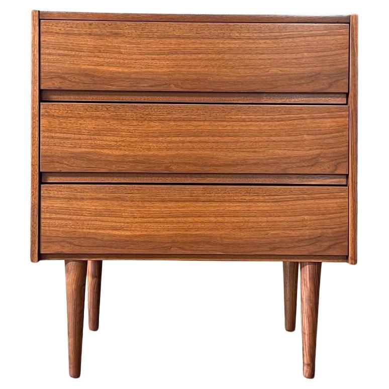 Newly Refinished - Mid-Century Modern Walnut 3-Drawer Dresser