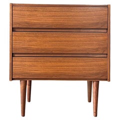 Newly Refinished - Mid-Century Modern Walnut 3-Drawer Dresser