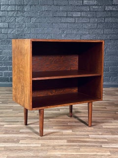 Newly Refinished - Mid-Century Modern Walnut Bookcase Cabinet