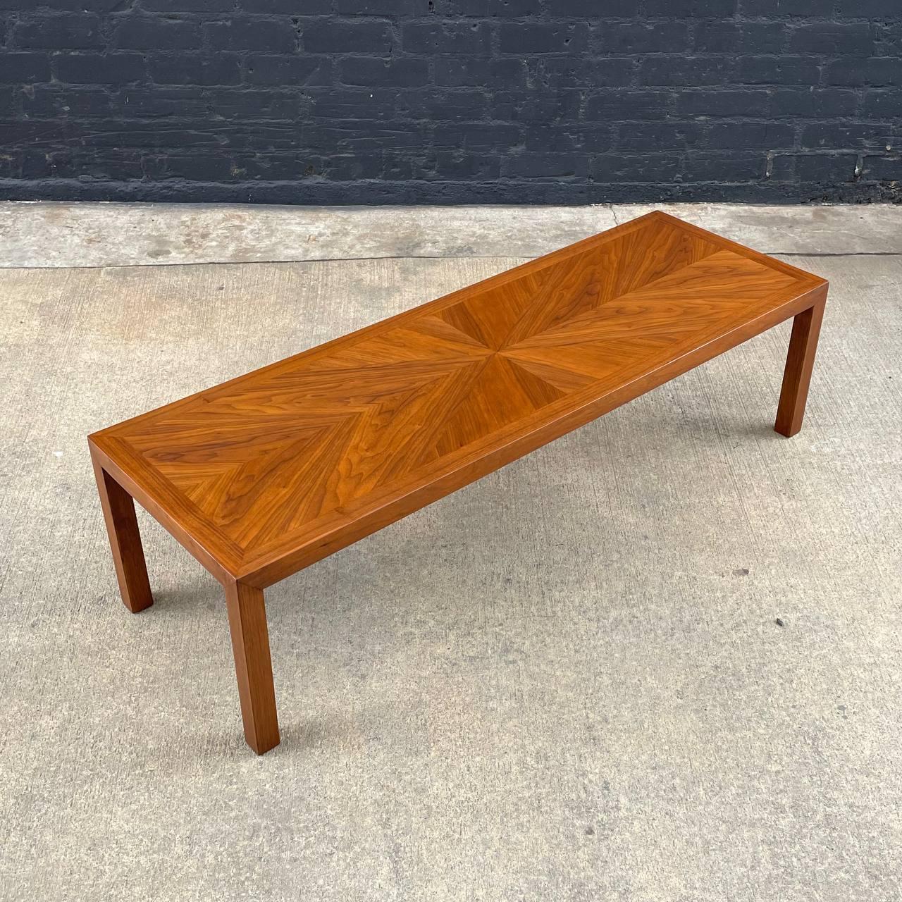 American Newly Refinished - Mid-Century Modern Walnut Coffee Table by Lane