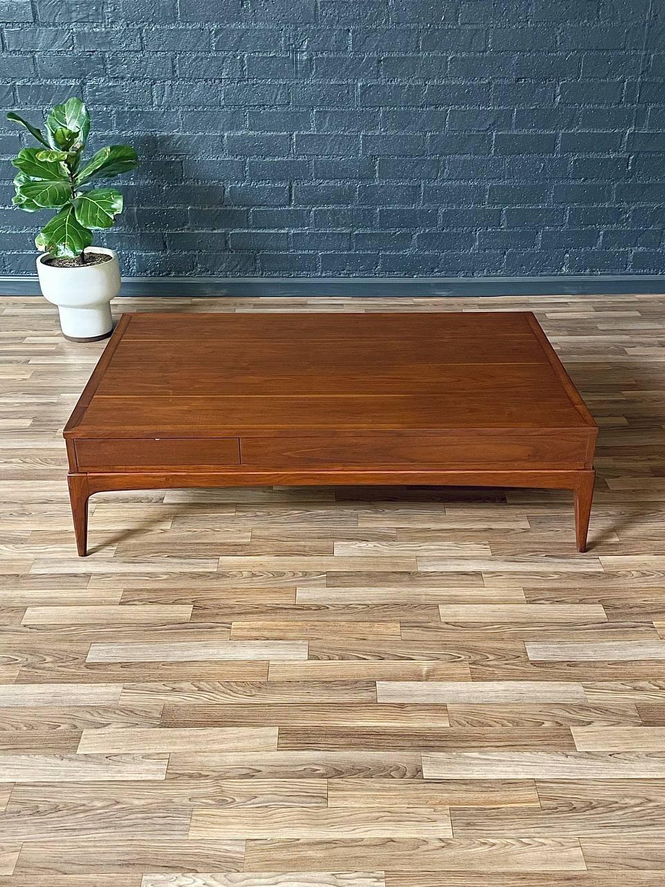 Newly Refinished - Mid-Century Modern Walnut Coffee Table by Lane 1