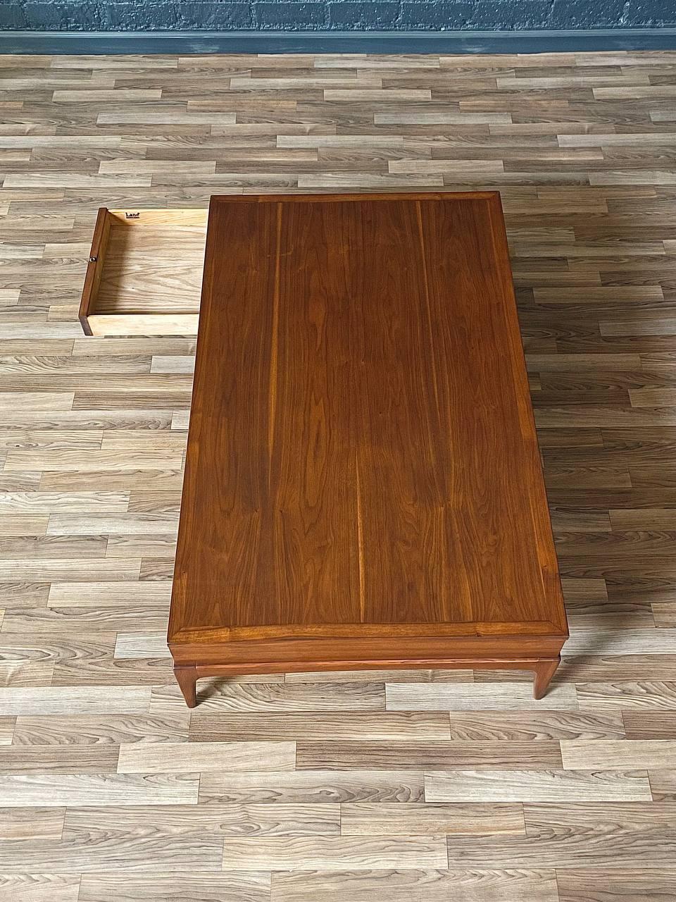 Newly Refinished - Mid-Century Modern Walnut Coffee Table by Lane 2