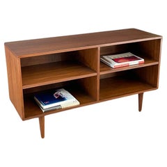 Retro Newly Refinished - Mid-Century Modern Walnut Credenza / Bookcase