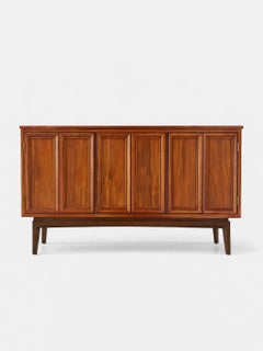 Newly Refinished - Mid-Century Modern Walnut Credenza by J.B. Van Sciver