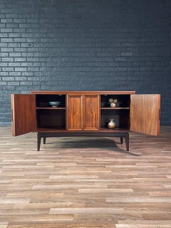 Newly Refinished - Mid-Century Modern Walnut Credenza by J.B. Van Sciver