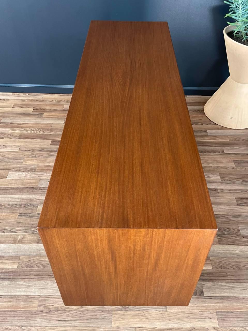 Newly Refinished - Mid-Century Modern Walnut Credenza 1